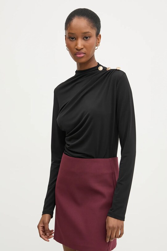 Answear.LAB bluzka z elastanem czarny sng.95.tos