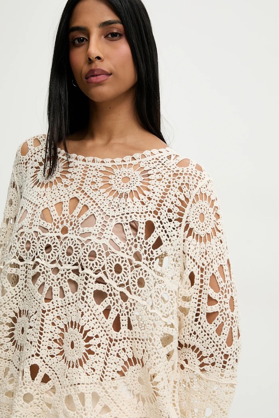 Bavlnená blúzka Answear.LAB béžová WF5417NV.ums