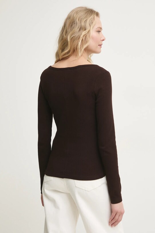 Îmbrăcăminte Answear Lab longsleeve LLT.624CHARLIE2.ums maro