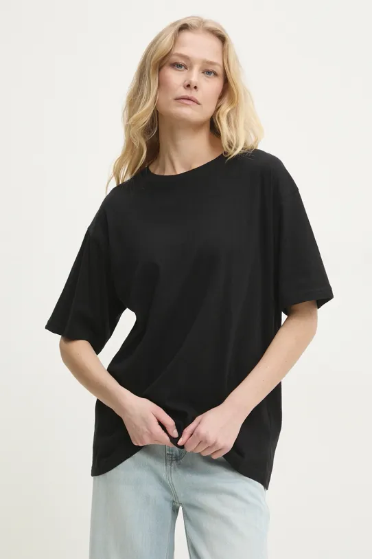 Bavlnené tričko Answear.LAB relaxed čierna LTS.149BUSEBLKR2.ums