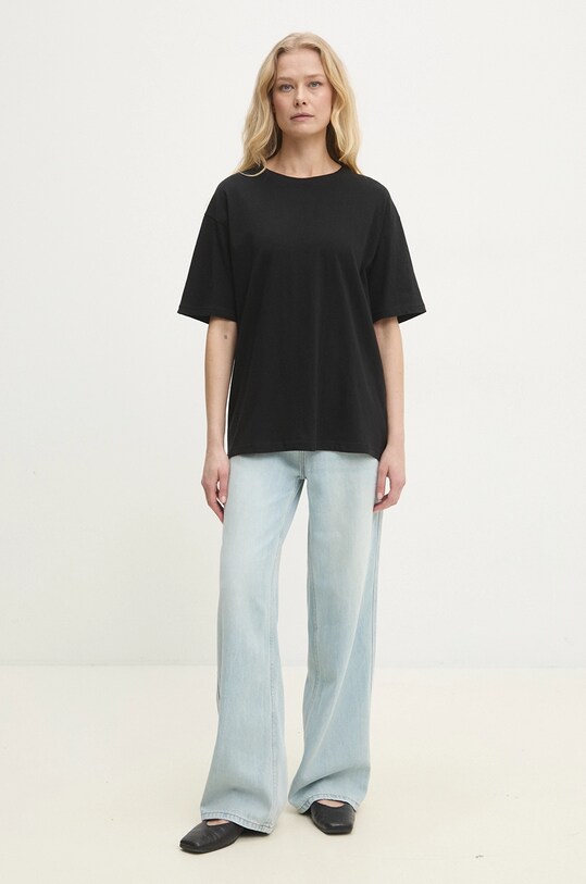 Bavlnené tričko Answear.LAB LTS.149BUSEBLKR2.ums čierna WW25