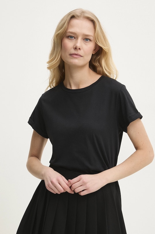 Answear.LAB t-shirt bawełniany bawełna czarny LTS.149ELEANORBL.ums