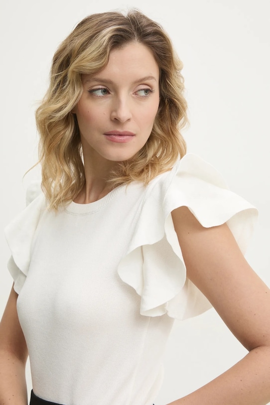 Answear Lab tricou uni alb 2169.hos