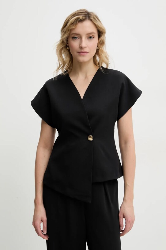 Answear.LAB felső rövid fekete KHL.TWK