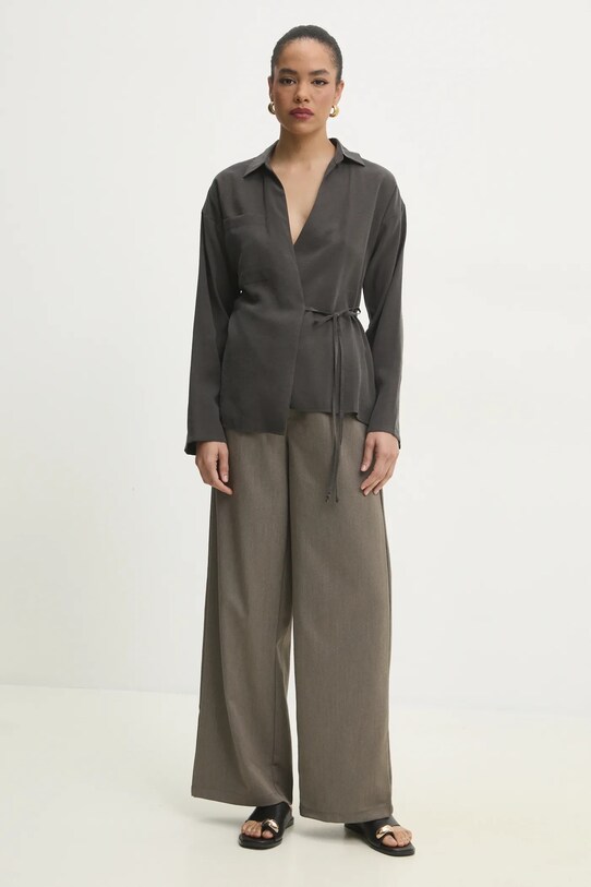 Answear Lab camicetta 00128.TWK grigio WW25