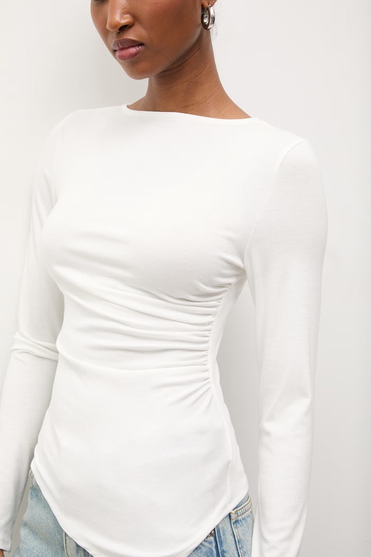 Answear.LAB bluzka asymetryczna damska z wiskozą WW25-BDD03P biały WS26