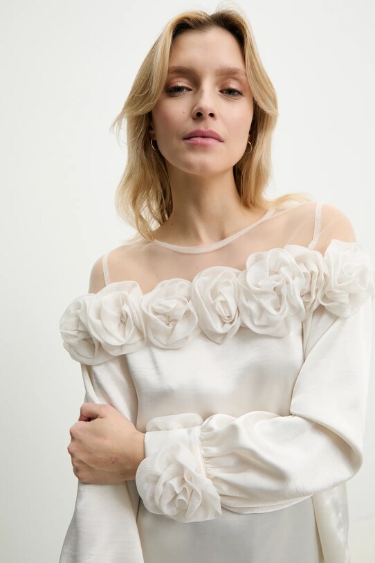Answear Lab bluza uni alb A22964.hos