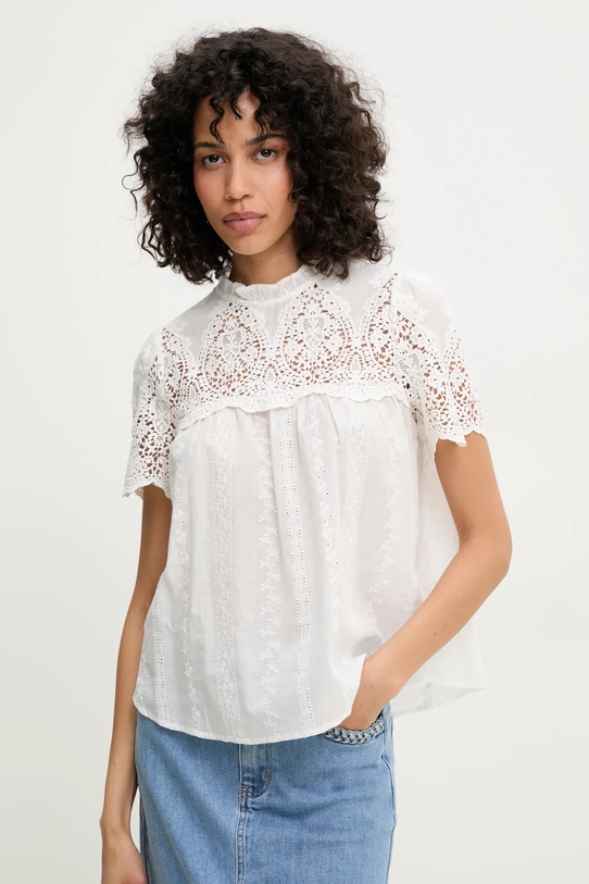 Bavlněná halenka Answear.LAB hladký bílá M13244.HWK