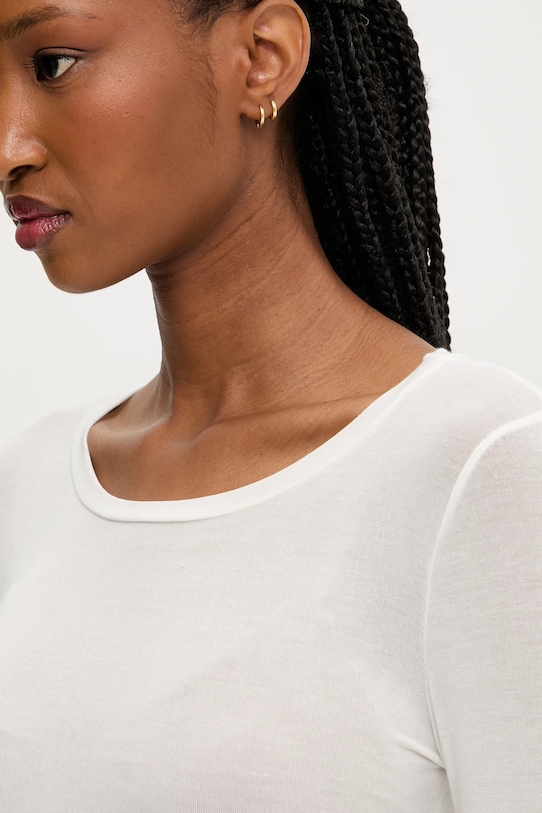 Majica z dolgimi rokavi Answear.LAB bela 2082.IWK