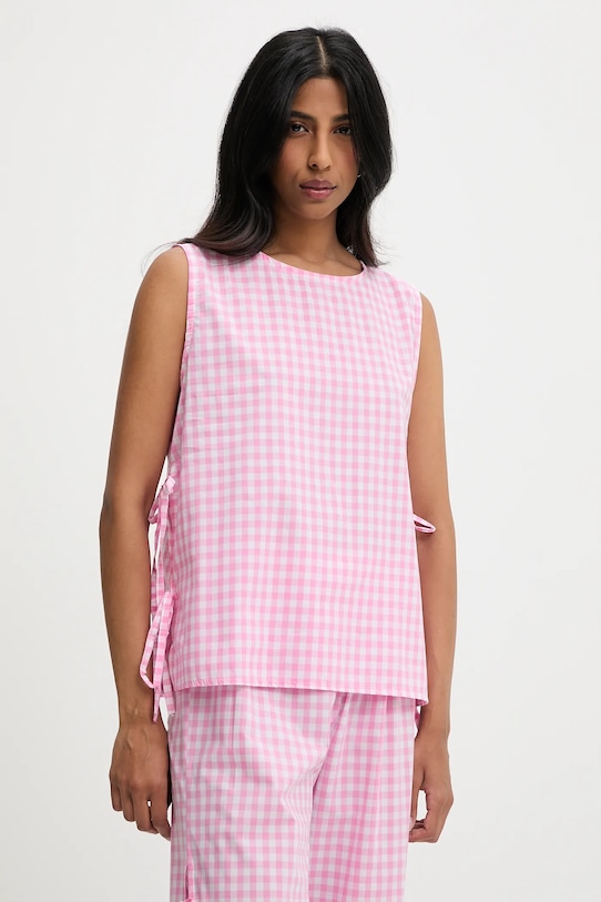 Answear.LAB bluzka bawełniana wzorzyste różowy 13727.fos