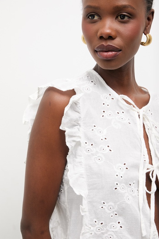 Памучна риза Answear.LAB бял 24223.tos