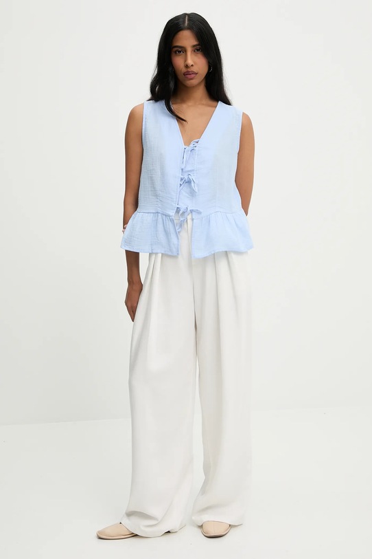 Answear.LAB bluzka bawełniana G28.4885.tos niebieski WW25