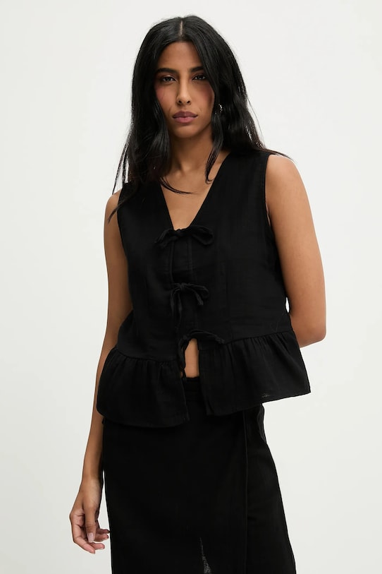Бавовняна блузка Answear.LAB casual чорний G28.4885.tos