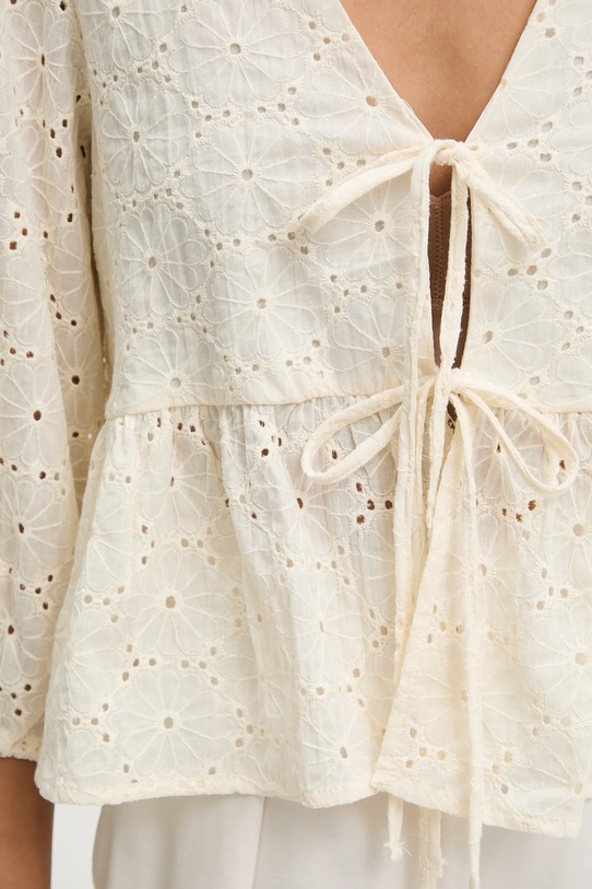 Pamučna majica Answear.LAB 15675 bež