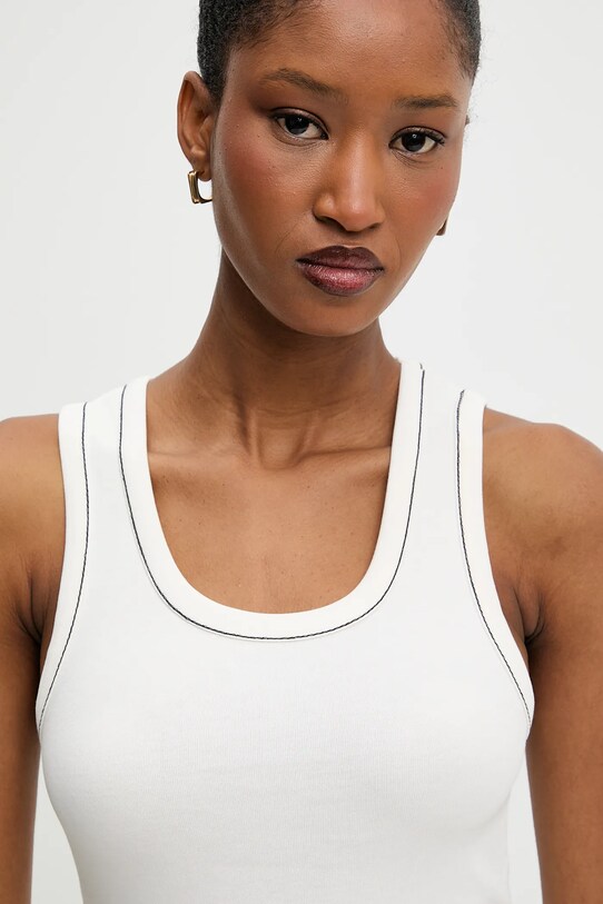 Answear Lab top din bumbac alb 1929.tos