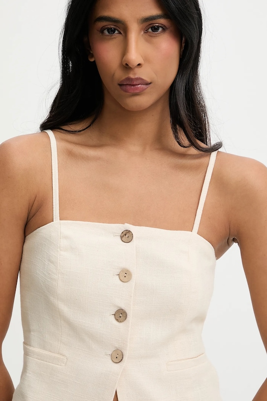 Answear.LAB top bawełniany beżowy N241987.tos