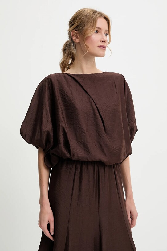 Μπλουζάκι Answear.LAB BL1339.tos καφέ WW25