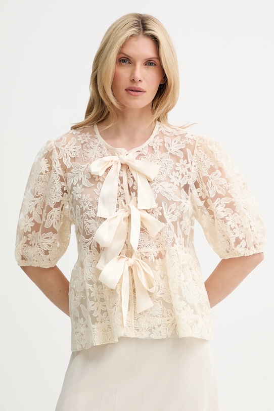 Сорочка Answear.LAB casual бежевий CK08383.fh