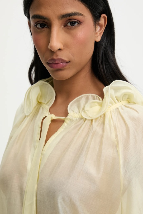 Answear Lab bluza de matase galben H8033.ILK