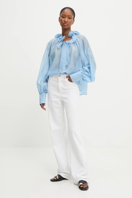 Odjeća Pamučna bluza Answear.LAB H8033.ILK plava