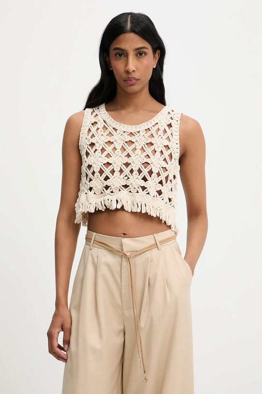 Answear.LAB top regular beżowy CH3099.iak