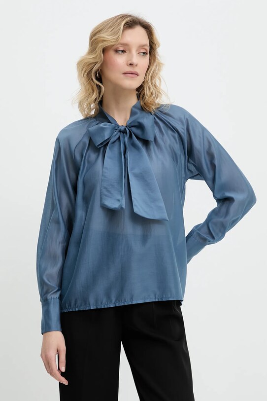 Answear Lab bluza legat albastru 3800.iak