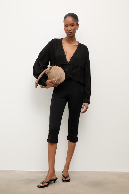 Answear.LAB bluzka damska bawełniana 9297.iak czarny WS26