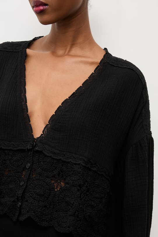 Answear.LAB bluzka damska bawełniana 9297.iak czarny