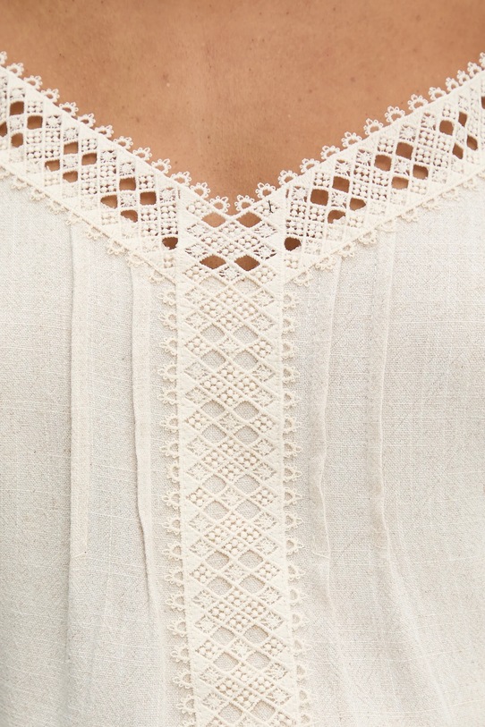 Answear.LAB blusa in lino misto CA.5156.hos beige