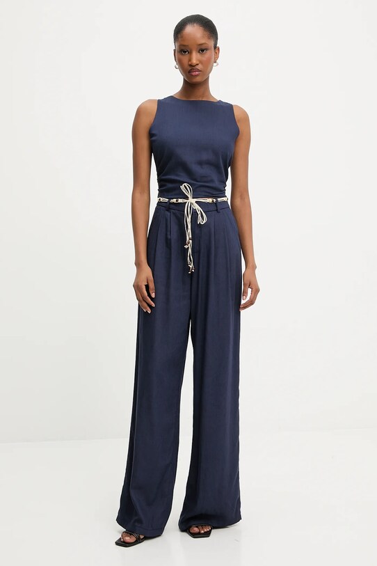 Answear Lab bluza din in L9141.hak bleumarin WW25