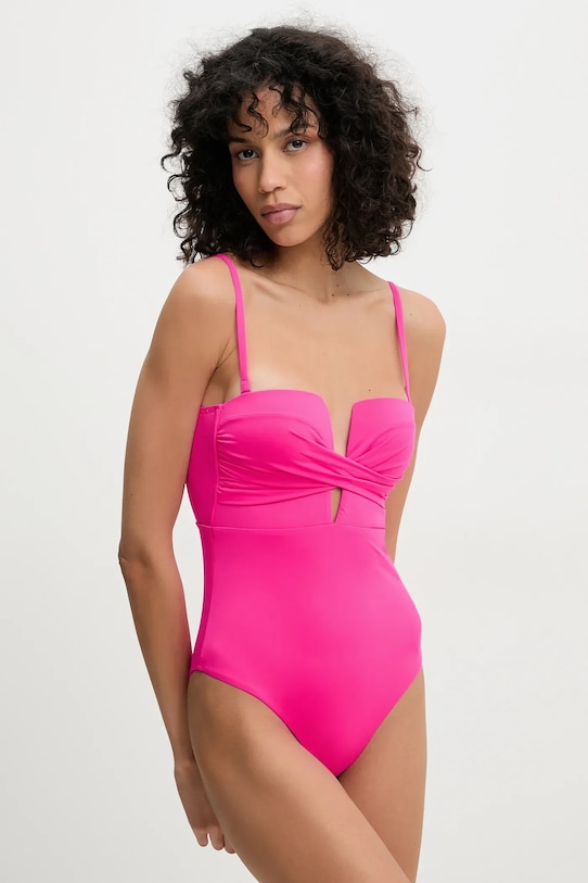 Answear.LAB jednoczęściowy strój kąpielowy usztywniana różowy W3405.hms