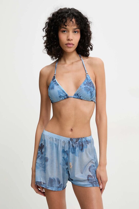 Answear Lab costum de baie din două piese și pantaloni scurți de plajă usor rigidizat albastru hl2fw22.hl4fw23.flk