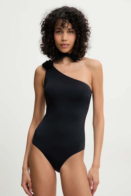 Answear.LAB jednoczęściowy strój kąpielowy bez fiszbinów czarny hw1fw1809.flk