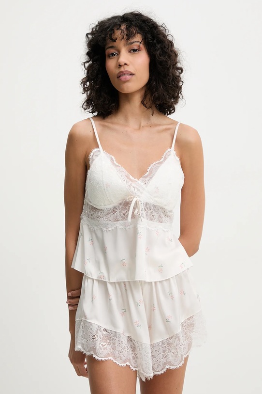 Pidžama Answear.LAB komplet bijela pj2436.flk