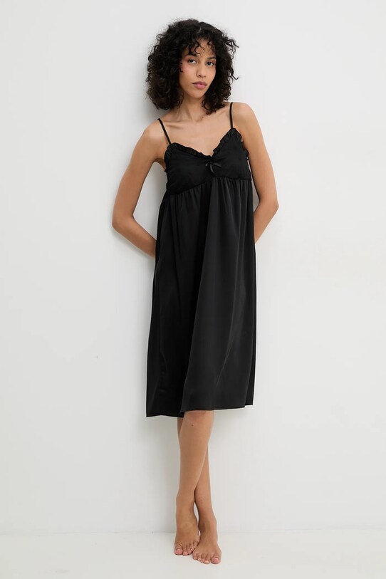 Answear Lab camasa de noapte camasa de noapte negru pj32406.flk