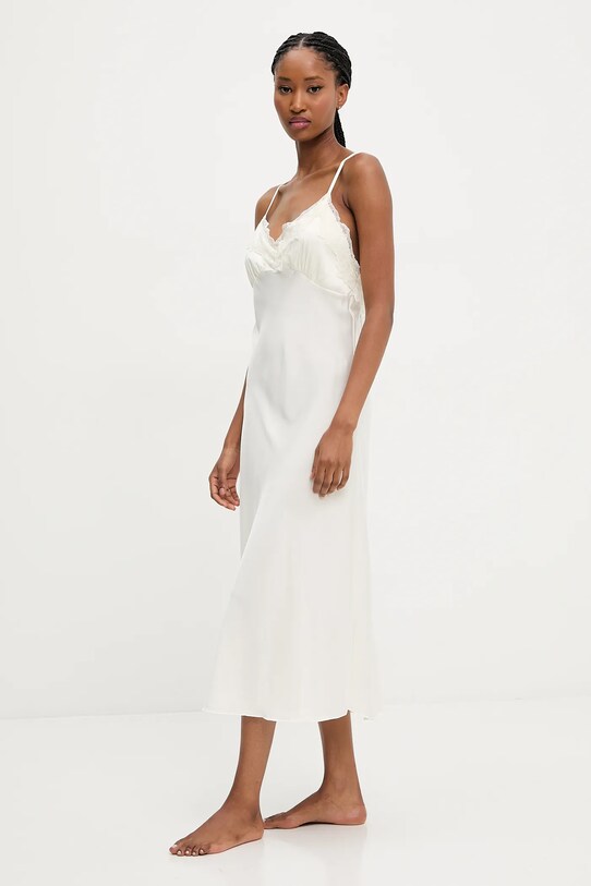 Hedvábná noční košile Answear.LAB 6010.ios béžová WW25