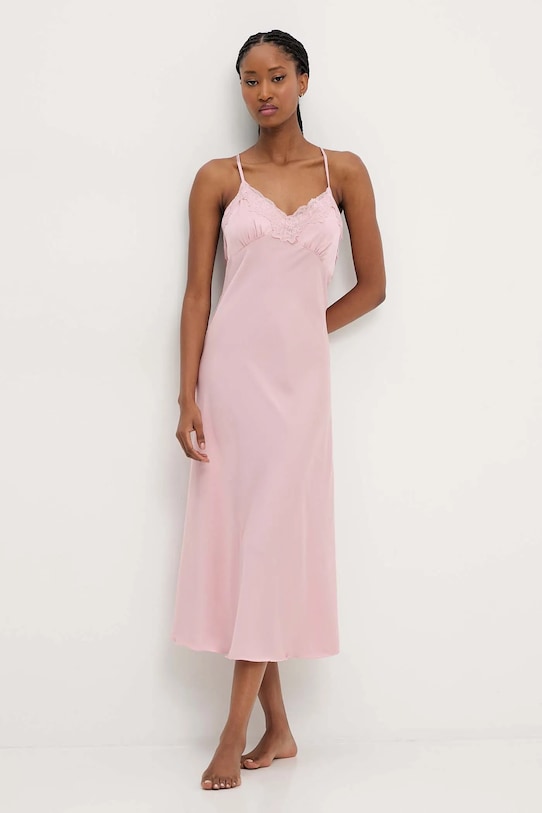 Answear.LAB koszulka nocna jedwabna 6010.ios różowy WW25