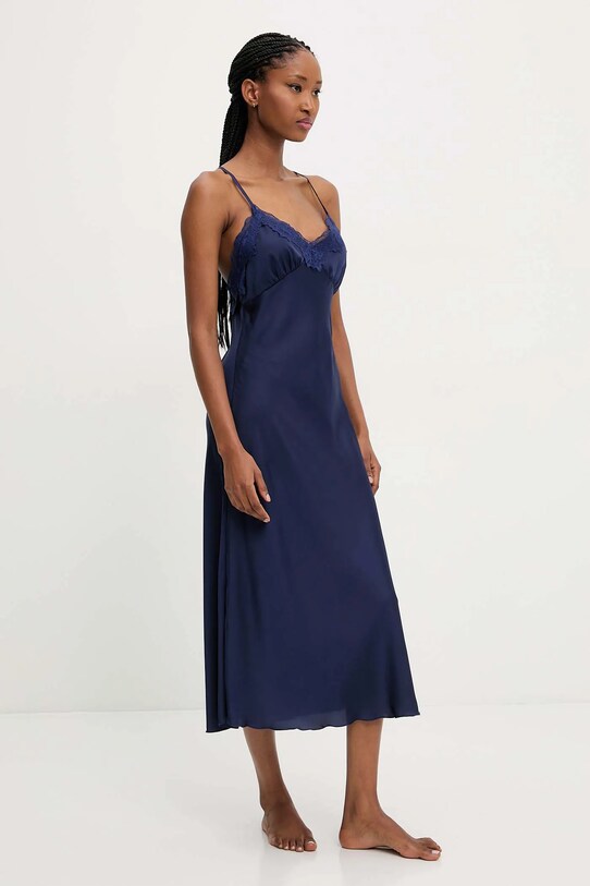 Svilena spavaćica Answear.LAB 6010.ios mornarsko plava WW25