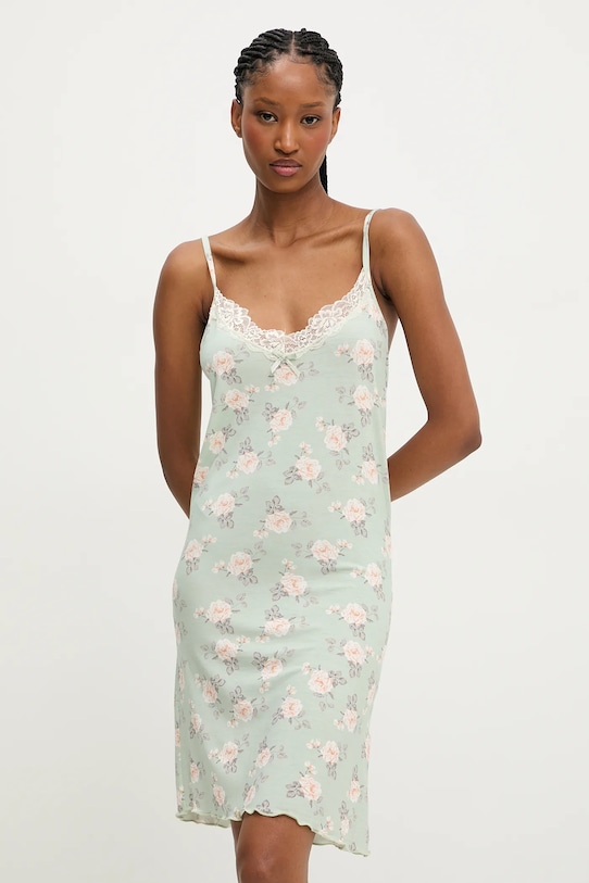 Нічна сорочка та халат Answear.LAB Y1567.ios зелений WW25