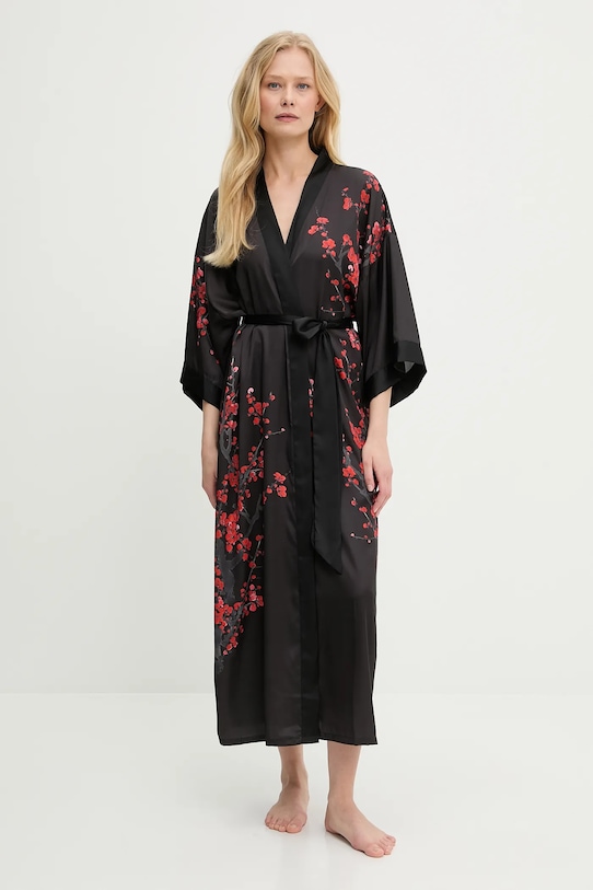 Халат Answear.LAB тканина чорний 1377.CMS