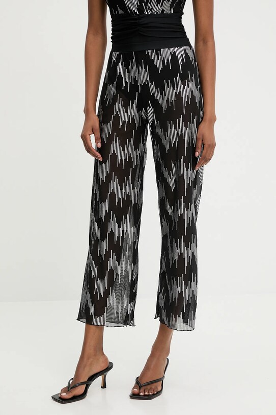 Answear Lab costum de baie dintr-o bucată și pantaloni de plajă negru vh2cl6212.flk