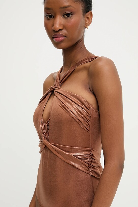 Answear Lab jednoczęściowy strój kąpielowy brązowy hw1fw1814.flk