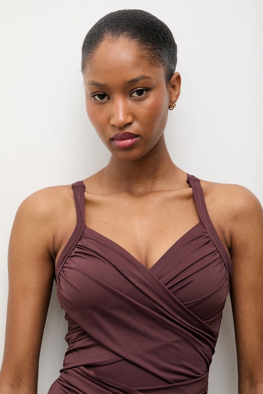 Answear Lab costum de baie dintr-o bucată maro VW7515.flk