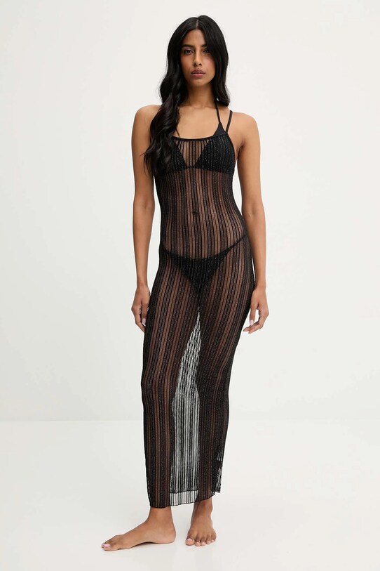 Answear Lab costum de baie și rochie de plajă uni negru MP5036.hak
