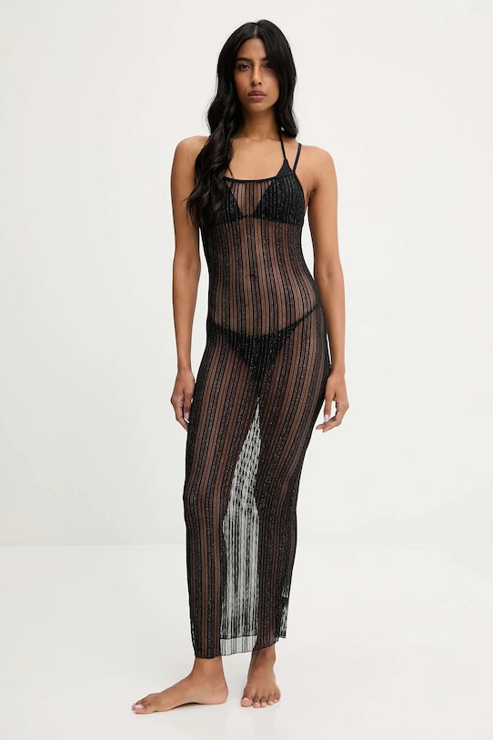 Роздільний купальник і пляжна сукня Answear.LAB дрібний узор чорний MP5036.hak