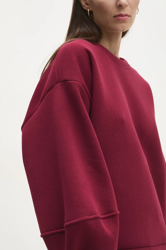 Answear Lab hanorac de bumbac burgundia 93880.FLK