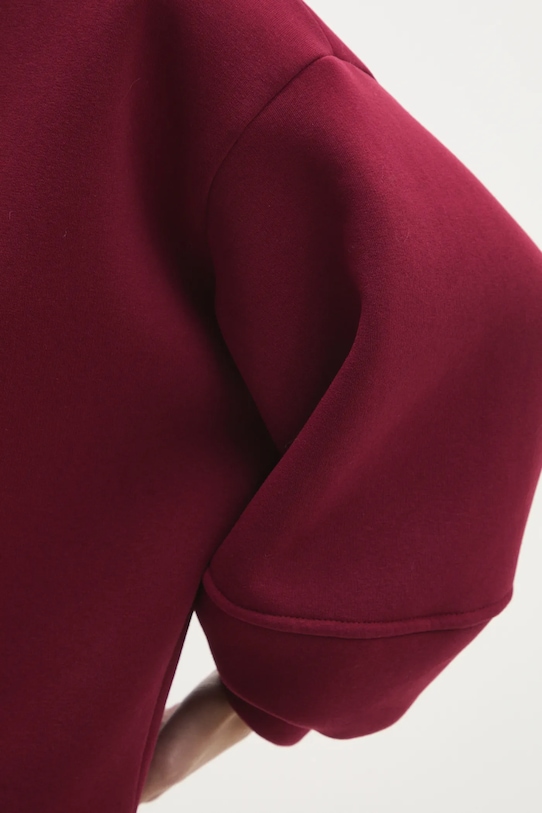 Answear Lab hanorac de bumbac 93880.FLK burgundia