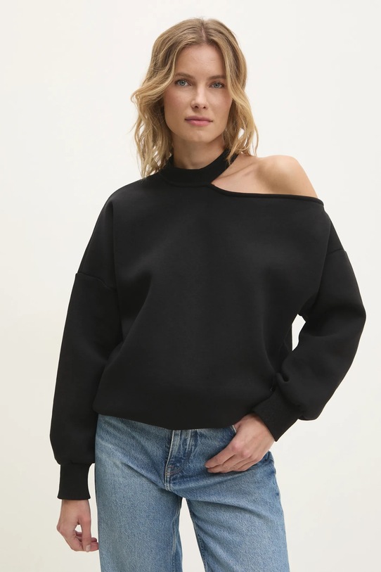 Mikina Answear.LAB bez kapuce černá LD1544.HWK