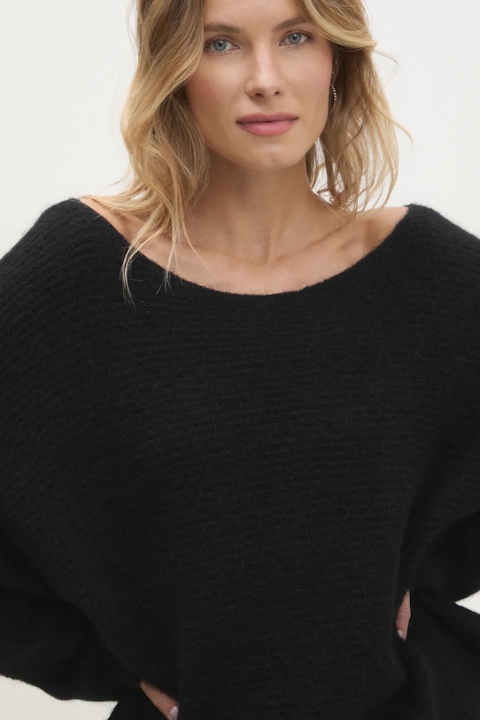 Answear Lab pulover de lana negru ZD0030.HWK