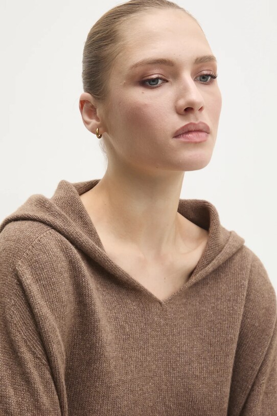 Answear Lab maglione in lana marrone 8353.0.ilk